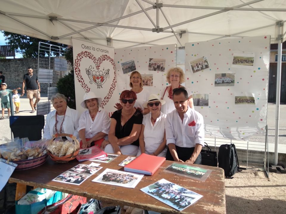 Stand de la chorale à la fête du village 2023
