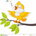 oiseau-jaune-mignon-chantant-sur-le-fond-blanc-63666337